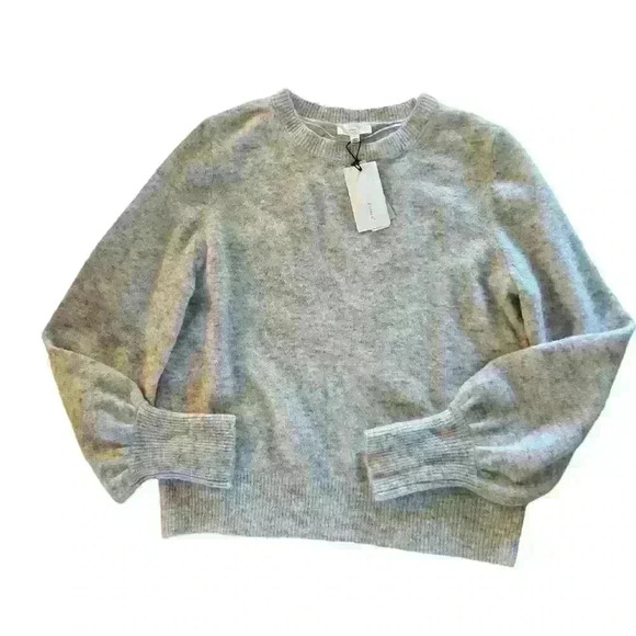 a Love a Women's Pullover Sweater Crew Neck Long Sleeve Outdoor Gray Size L - Picture 1 of 5
